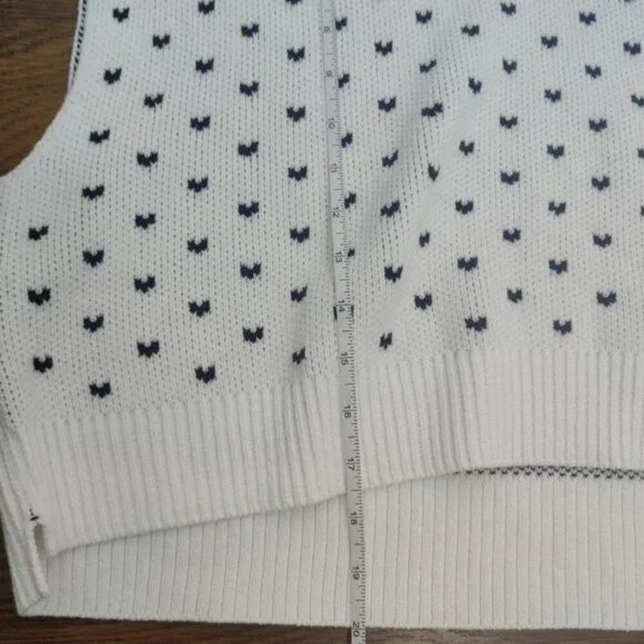 *Free People Easy Street White Black Knit Vest NWOT- M - Picture 9 of 9